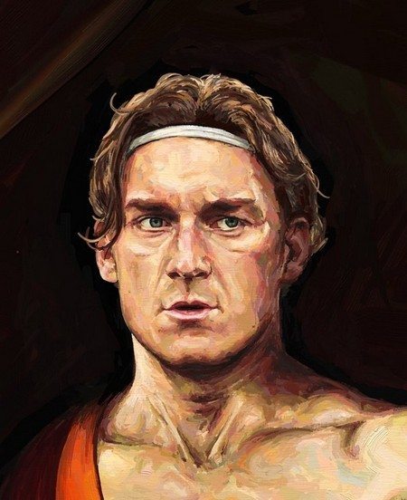 Young Totti (detail) ArtRage artist Phil Galloway small